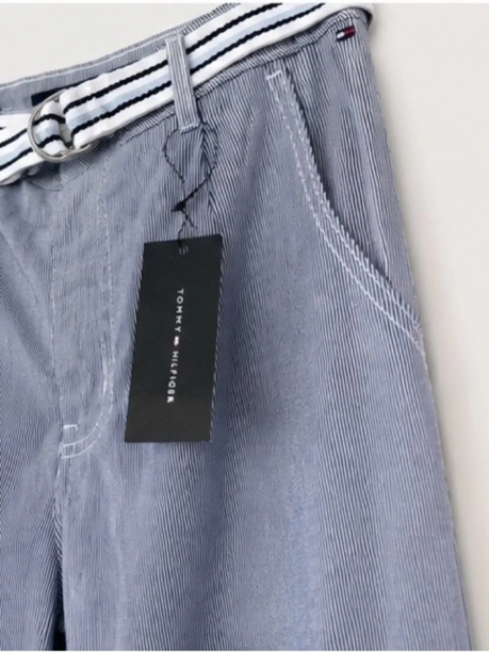 Tommy Hilfiger Sag Harbor Striped Cropped Wide Leg Pants NWT Size 4 - Picture 5 of 6